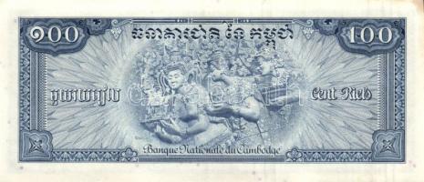 Kambodzsa 1972. 100R (3x) 3klf + 500R + 1973. 100R + 500R + 1000R T:I,I- (egyikük sarka foltos)