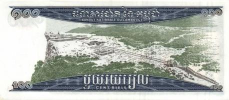 Kambodzsa 1972. 100R (3x) 3klf + 500R + 1973. 100R + 500R + 1000R T:I,I- (egyikük sarka foltos)