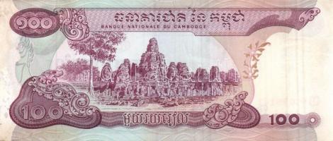 Kambodzsa 1972. 100R (3x) 3klf + 500R + 1973. 100R + 500R + 1000R T:I,I- (egyikük sarka foltos)