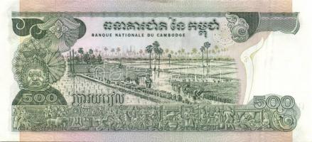 Kambodzsa 1972. 100R (3x) 3klf + 500R + 1973. 100R + 500R + 1000R T:I,I- (egyikük sarka foltos)