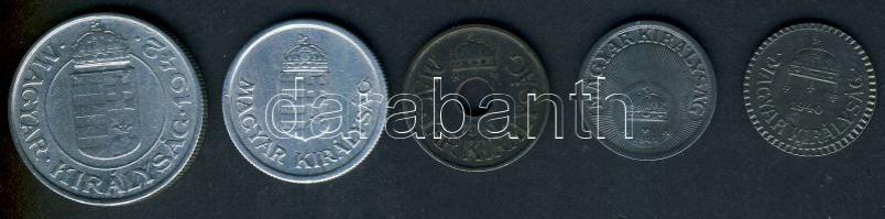 1940-1944. 2f, 10f, 20f, 1P, 2P T:2+,2 tanúsítvánnyal!