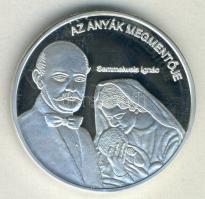 DN "Nemzetünk nagyjai-Semmelweis Ignác" Ag emlékérem 10,37g T:PP Tanúsítvánnyal!