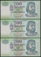 2007. 200Ft (6x) "FA" + "FB" + "FC" sorozatok T:I,I-