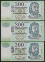 2007. 200Ft (6x) "FA" + "FB" + "FC" sorozatok T:I,I-