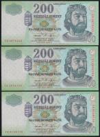 2006. 200Ft (6x) "FA" + "FB" sorozatok T:I