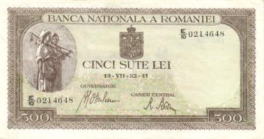 Románia 1941. 500L T:I- (apró sarokhajlás)