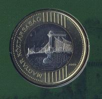 2009. 200Ft elsőnapi veret + 200Ft bankjegy "Búcsú a 200Ft-os bankjegytől" díszcsomagolásb...