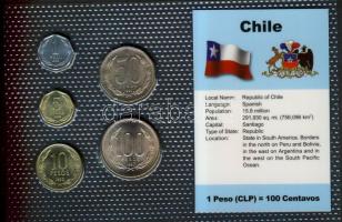 Chile 1992-97. 1P, 5P, 10P, 50P, 100P bemutató szettben T:1