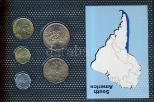 Chile 1992-97. 1P, 5P, 10P, 50P, 100P bemutató szettben T:1