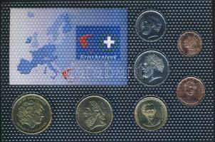 Görögország 2000. 1Dr, 2Dr, 5Dr, 10Dr, 20Dr, 50Dr, 100Dr bemutató szettben T:BU