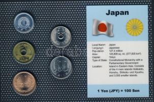 Japán 1989. 1Y, 5Y, 10Y, 50Y, 100Y bemutató szettben T:1