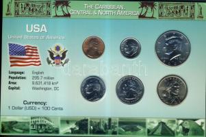 USA 1978-2006. 1c, 5c, 10c, 1/4$, 1/2$, 1$ bemutató szettben T:1