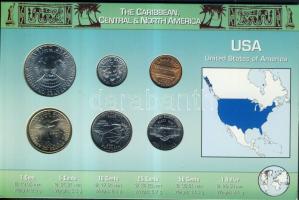 USA 1978-2006. 1c, 5c, 10c, 1/4$, 1/2$, 1$ bemutató szettben T:1