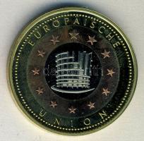 NSZK 1990. "Európai Unió" aranyozott ffém emlékérem T:PP