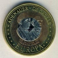 NSZK 1990. "Európai Unió" aranyozott ffém emlékérem T:PP