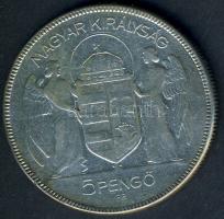 1930. 5P Ag "Horthy jobbra" T:3