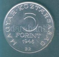 1948. 5Ft Ag "Petőfi" T:2 kis ph