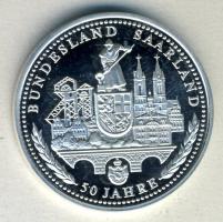 Németország 2007. 50 éves a Saar-vidék Ag emlékérem 10.3g T:PP