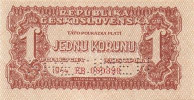 Csehszlovákia 1944. "Moszkvai kiadás" 1K + 20K + 100K mindegyik "SPECIMEN" perforációval T:I