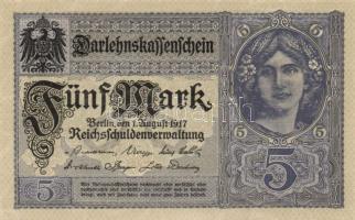 Német Birodalom / Császárság 1917. 5M (2x) kétféle színváltozat T:I