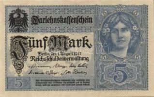 Német Birodalom / Császárság 1917. 5M (2x) kétféle színváltozat T:I