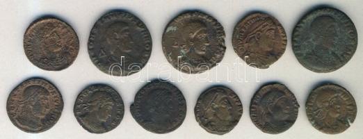 Római Császárság 11db klf follis több császártól T:vegyes