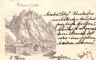 Lesná castle in the 17th century (EB)