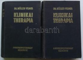 Dr. Müller Vilmos: Klinikai therápia I.-II. Bp. 1940 aranyozott egészvászon kötésben