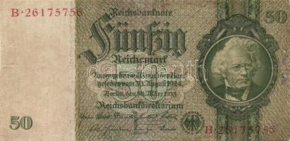 Német 3. Birodalom 1929. 10M (2x) vízjel:Thaer + 20M vízjel:Siemens + 1933. 50M vízjel:Hansemann T:I...