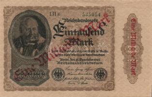 Német Birodalom / Weimari Köztársaság 1922. 1000M (2x) piros "Eine Milliard Mark" fny.-sal...