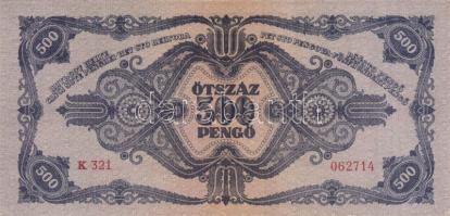 1945. 500P (2x) egymást követő sorszámmal T:II+