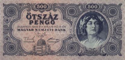 1945. 500P (2x) egymást követő sorszámmal T:II+