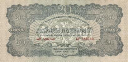 1944. 20P (4x) 2-2 egymásutáni sorszámmal T:I-/II+