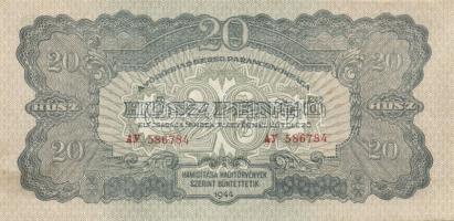 1944. 20P (4x) 2-2 egymásutáni sorszámmal T:I-/II+