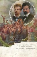 Italian irredenta propaganda with G. Oberdan and C. Battisti s: Santino