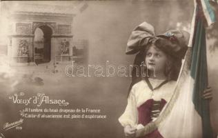 4 db francia hazafias képeslap 1914-1918