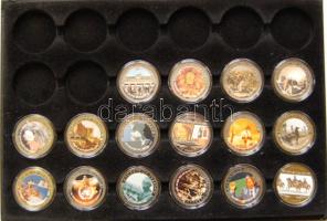 Libéria 2001. 10$ "Szabadság pillanatai" multicolor sorozat 24/16db klf darabja eredeti díszdobozban kiegészítésre várva! T:PP