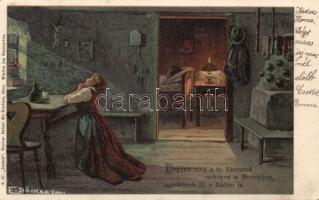 1901 ´Mi Atyánk ki vagy a Mennyekben...´ 6 darabos litho sorozat a Szent imádság teljes szövegével, ...