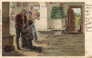 1901 ´Mi Atyánk ki vagy a Mennyekben...´ 6 darabos litho sorozat a Szent imádság teljes szövegével, ...