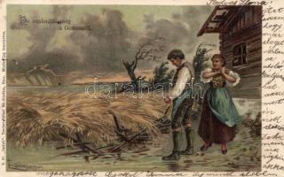 1901 ´Mi Atyánk ki vagy a Mennyekben...´ 6 darabos litho sorozat a Szent imádság teljes szövegével, ...