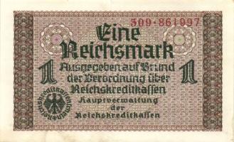 Német 3. Birodalom  / kiadás a megszállt területek részére 1940-45. 1RM (2x) egymás utáni sorszámmal T:II