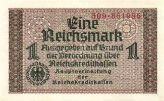 Német 3. Birodalom  / kiadás a megszállt területek részére 1940-45. 1RM (2x) egymás utáni sorszámmal...