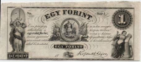 Emigrációs "Kossuth-bankó" 18.. 1Ft "Sor A." T:I