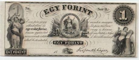 Emigrációs "Kossuth-bankó" 18.. 1Ft "Sor B." T:I