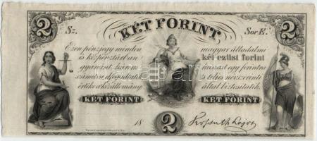 Emigrációs "Kossuth-bankó" 18.. 2Ft "Sor E." T:I