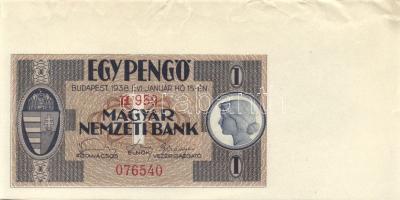 1938. 1P jobb és felső oldali ívszéllel T:I