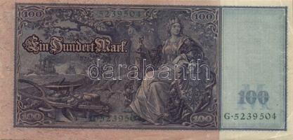 Német Birodalom / Császárság 1910. 100M zöld pecsét és sorozatszám T:II