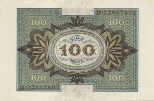 Német Birodalom / Weimari Köztársaság 1920. 100M nyolcjegyű sorszámokkal T:I