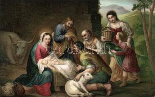 Vallás - 10 db régi, megíratlan Stengel képeslap, javarészt litho / 10 Religious Stengel cards, main...