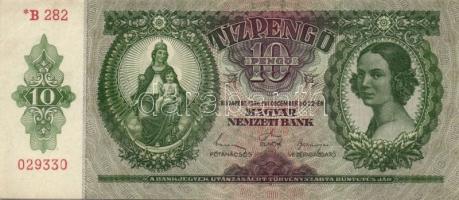 1936. 10P (2x) egyik "*B" sorozat T:I